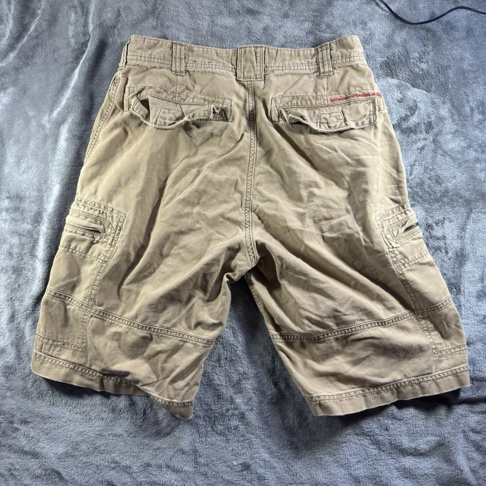 Vintage Y2K American Eagle Shorts Mens 30 Brown Military Skate 11